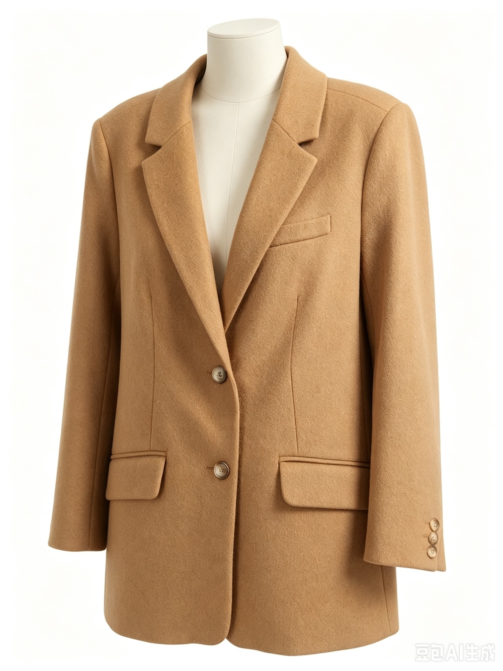 Talbots Camel Wool Blend Blazer Coat